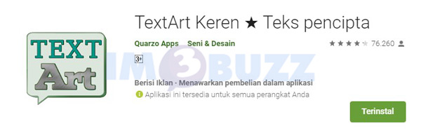 1 download textart aplikasi penyedia tulisan berwarna 