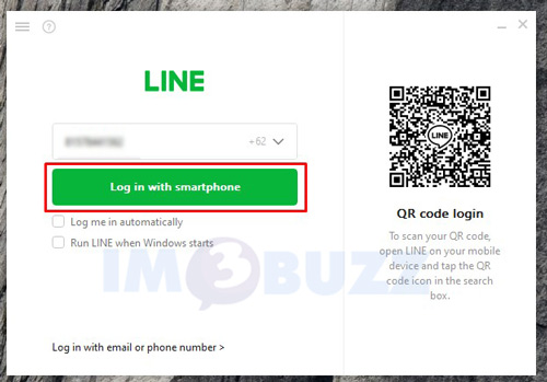 10 masukkan nomor login LINE