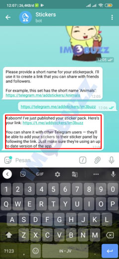 12 selesai membuat dan menambahkan stiker di telegram