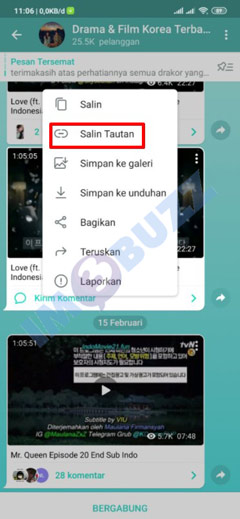 15 buka link Telegram