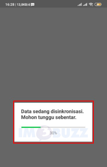 18 proses sinkronisasi data LINE