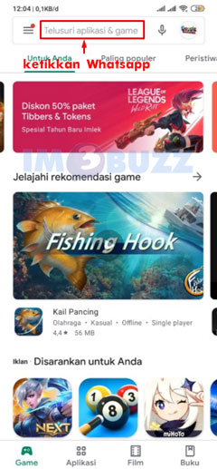 2 ketikkan whatsapp pada google playstore