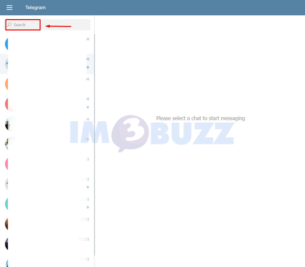2 klik kolom searching untuk mencari grup Telegram