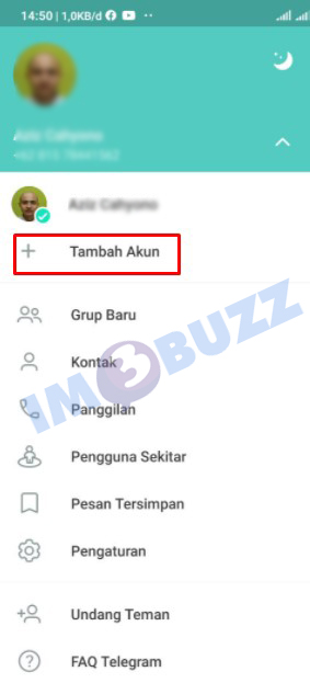 2 klik tambah akun kedua