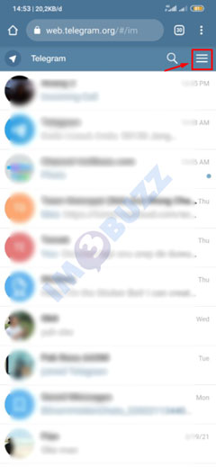 2 tap ikon garis tiga vertikal telegram web hp
