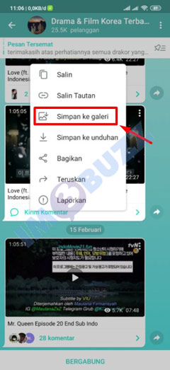 20 pilih simpan ke galeri