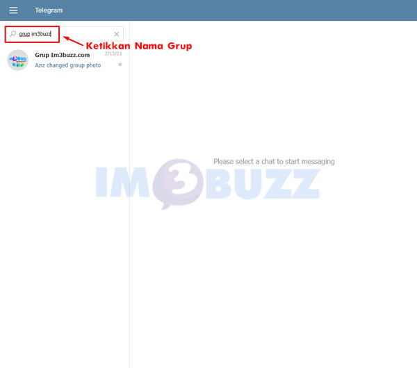 3 ketik nama grup Telegram