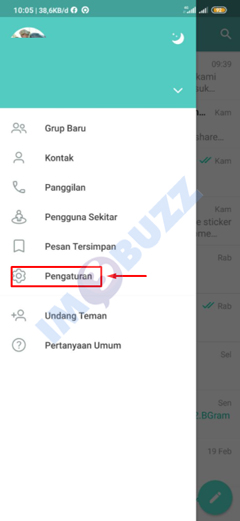 3 klik pengaturan untul ID telegram