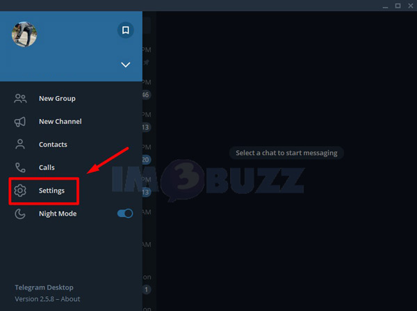 3 klik settings telegram dekstop
