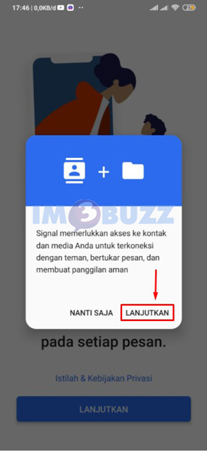 3 signal klik lanjutkan