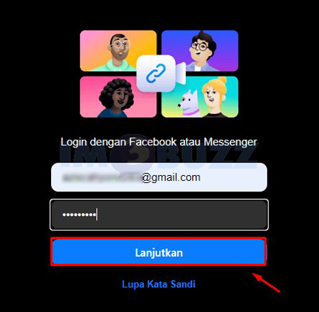 klik lanjutkan masuk room untuk melakukan video call Whatsapp Web