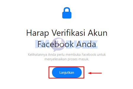 6 klik lanjutkan verifikasi