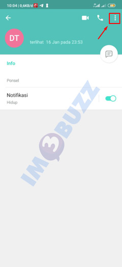 6 tap ikon titik tiga vertikal Telegram