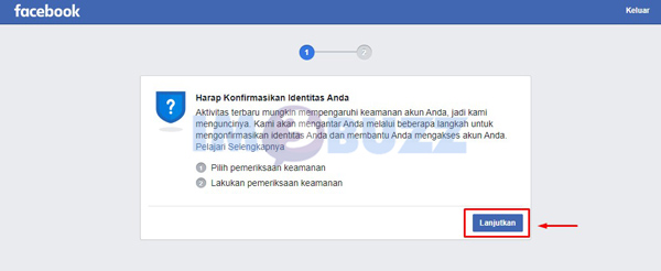 7 klik lanjutkan konfirmasi identitas