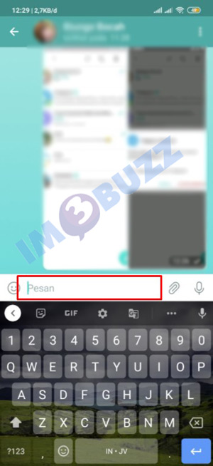 ketikkan pesan telegram