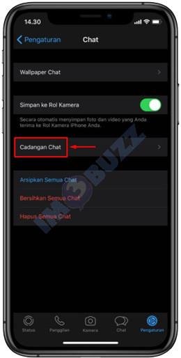 klik cadangan chat whatsapp ios 1