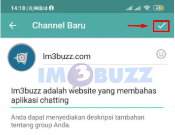 klik centang seting channel