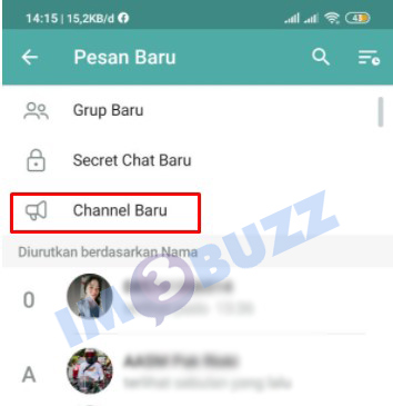 klik chanel baru