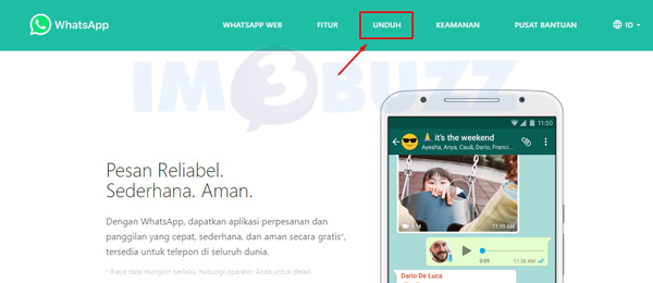 klik unduh whatsapp for windows