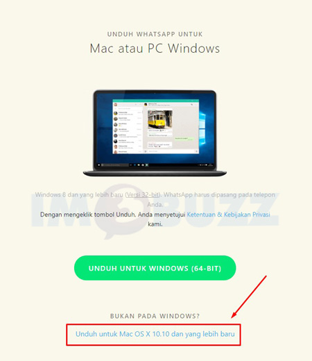 klik unduh whatsapp untuk mac
