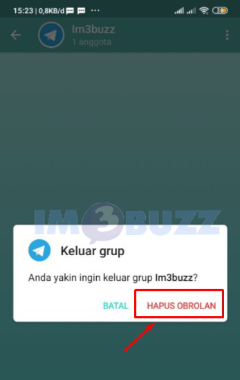 konfirmasi keluar grup