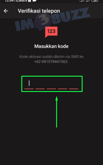 masukan kode verifikasi telegram