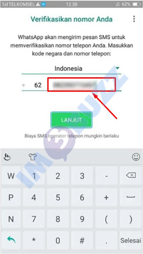 masukkan nomor telepon