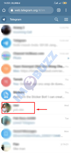 pilih kontak telegram web hp