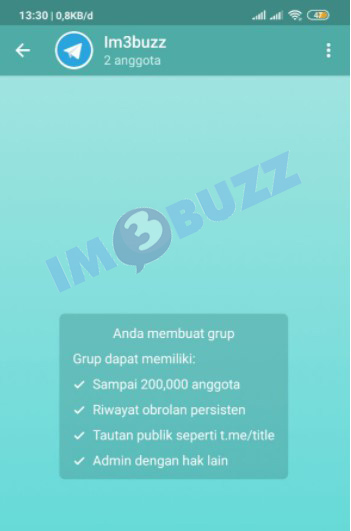 selesai membuat grup baru telegram