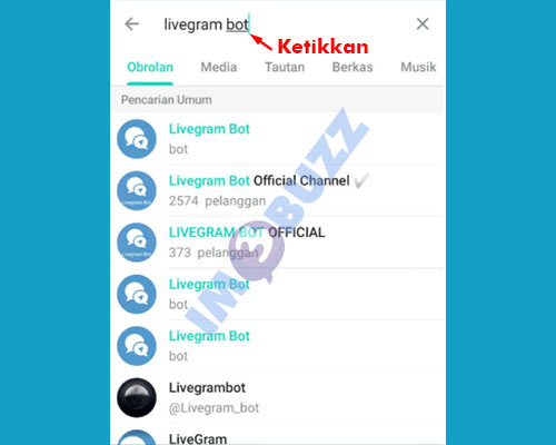 buka livegram bot