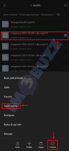 cari file sejenis crypt12 ketuk lainnya ganti nama