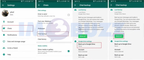 lakukan backup file di android