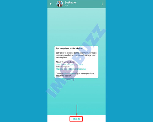 tap mulai botfather telegram
