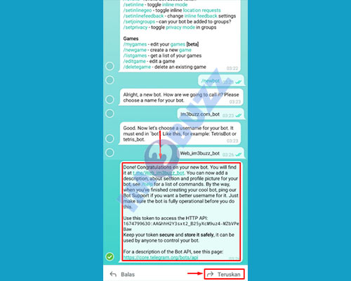 teruskan pesan bot telegram