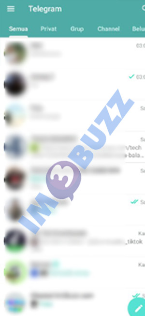 1. buka aplikasi telegram untuk menambahkan stiker