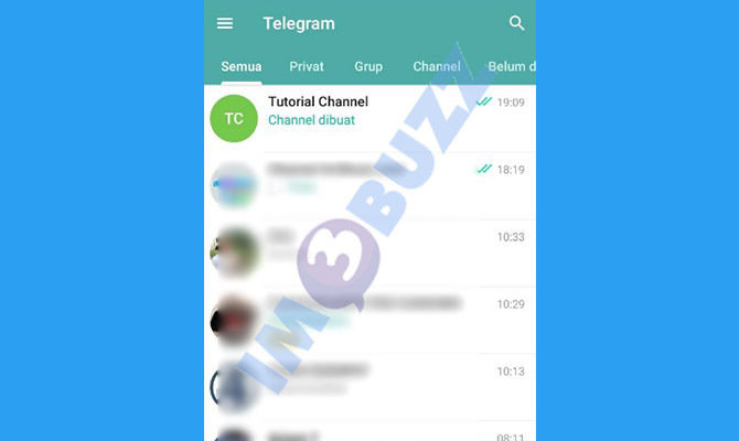 1. buka telegram untuk mengeluarkan bot dari channel 1
