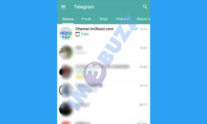 1. buka telegram untuk menghapus semua pesan di channel