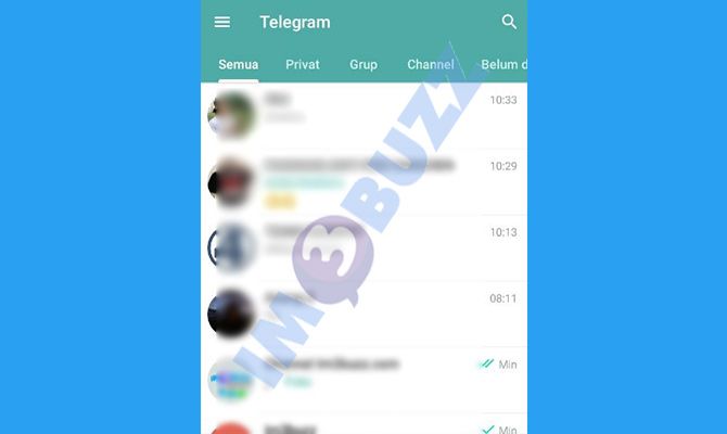 1. buka telegram untuk menyembunyikan nomor dari kontak tertentu