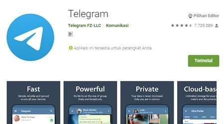 1. download aplikasi telegram