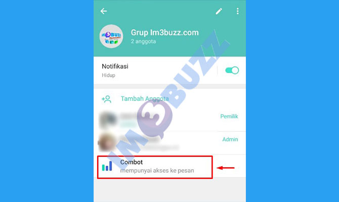 10. selesai menambahkan bot ke grup telegram