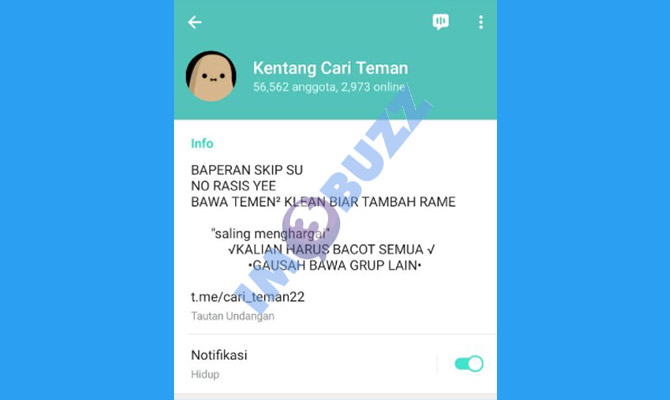 11. grup telegram kentang cari teman