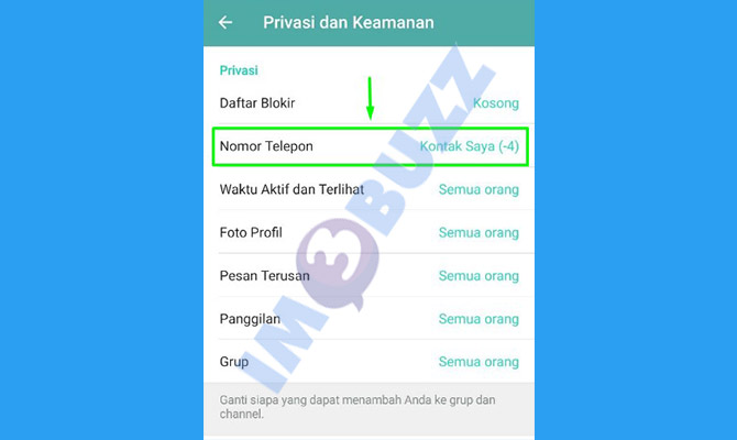 11. selesai menyembunyikan nomor telepon untuk kontak tertentu di telegram