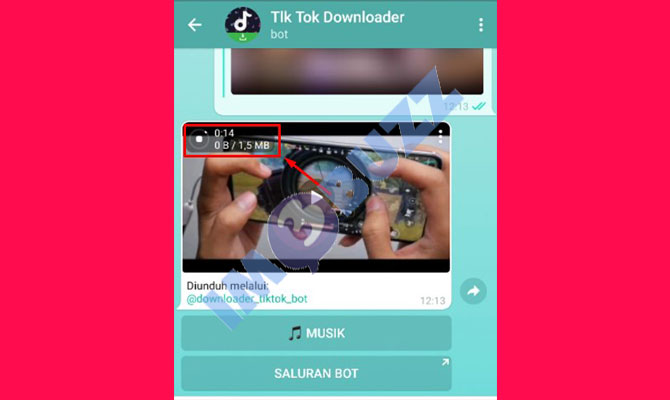 12. proses download video tiktok