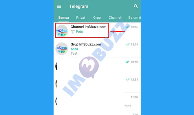 2. buka channel telegram yang akan di copy link