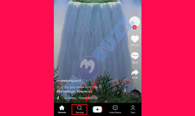 2. cari video tiktok yang akan dijadikan wallpaper HP