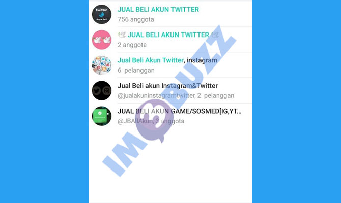 2. Grup jual akun twitter