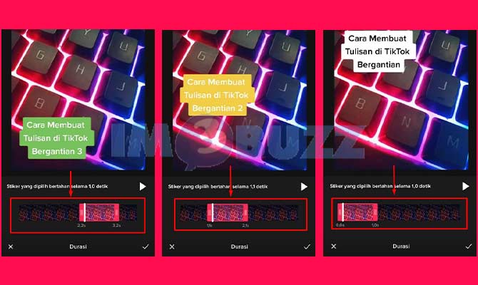 2. mengatur durasi setiap tulisan di tiktok