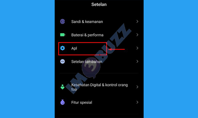 2. pilih menu aplikasi 1