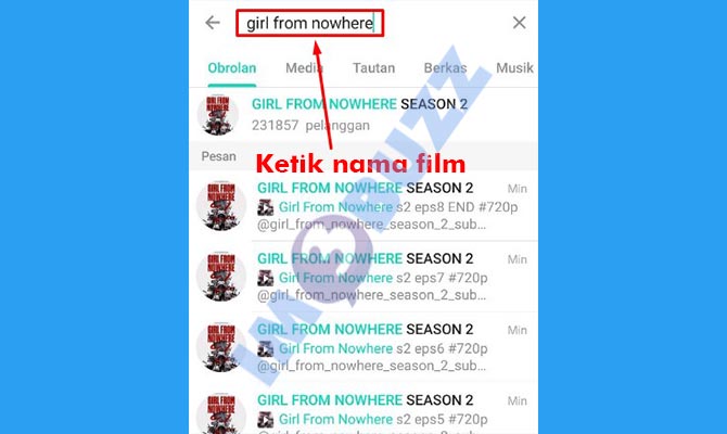 3. ketik nama film