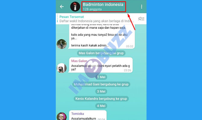 3. ketuk profil grup telegram